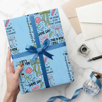 Lets Par-tee Coquette Golf Bows Wrapping Paper Roll Pink and Green Gear Girls Game Day Golfing Tradition