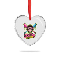 Lets Party Baseball Monkey Game Day Heart Crystal Glass Ornament Neon Dripping Bats Funny Baseball Fan Party Ball