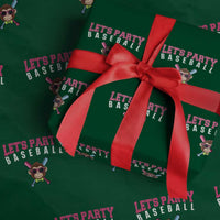 Let's Party Baseball Monkey Wrapping Paper Roll Ball Party Game Day Vibes