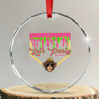Lets Party Monkey Baseball Game Day Crystal Glass Ornament Neon Dripping Homeplate Funny Ball Party Fans