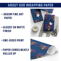 Lets Party Monkey Baseball Wrapping Paper Roll Funny Ball Party Game Day Fans