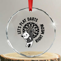 Lets Play Darts Right Meow Crystal Glass Ornament Cute Cat Dart Player Pub Game Gift - Wonder Print Shop