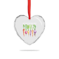 Let's Roots For Each Other Vegetable Heart Crystal Glass Ornament Motivational - Wonder Print Shop