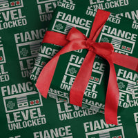 Leveled Fiance Unlocked Wrapping Paper Roll Engagement Gift For Fiancé Bachelor Party