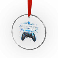 Leveled Up To Fiance Crystal Glass Ornament Newly Engaged Gifts For Him Gamer