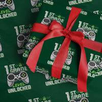 Leveling Up To School Funny Gamer Boys Wrapping Paper Roll First Day Back to School Gift