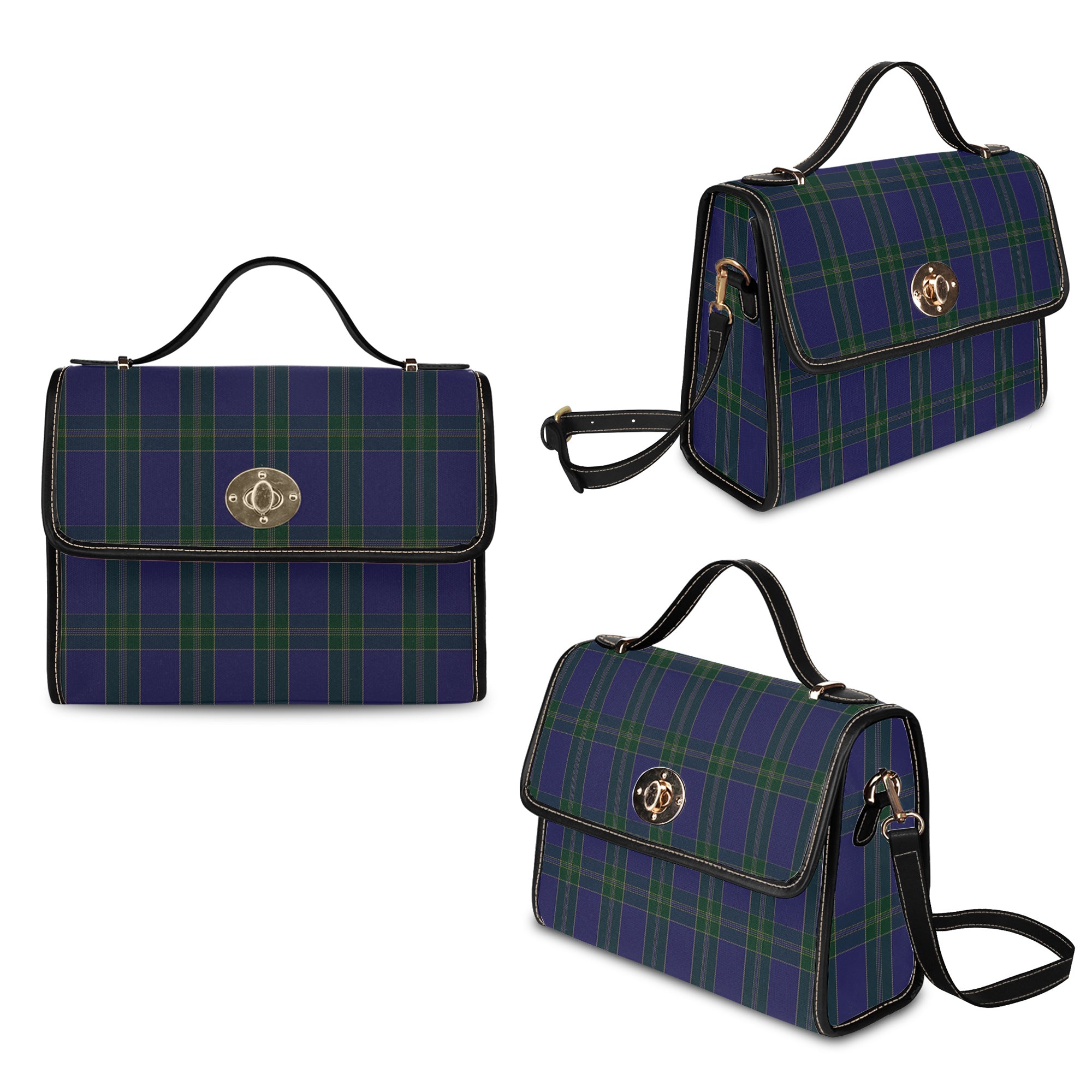 lewis-of-wales-tartan-canvas-bag-with-leather-shoulder-strap