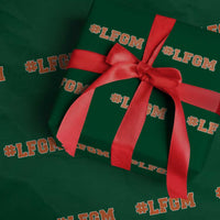 LFGM Wrapping Paper Roll Vintage Retro Throwback Design
