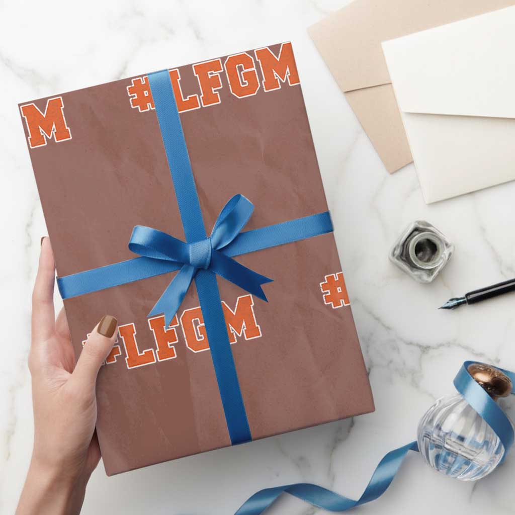 LFGM Wrapping Paper Roll Vintage Retro Throwback Design