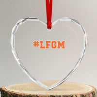 LFGM Heart Crystal Glass Ornament Vintage Retro Throwback Design