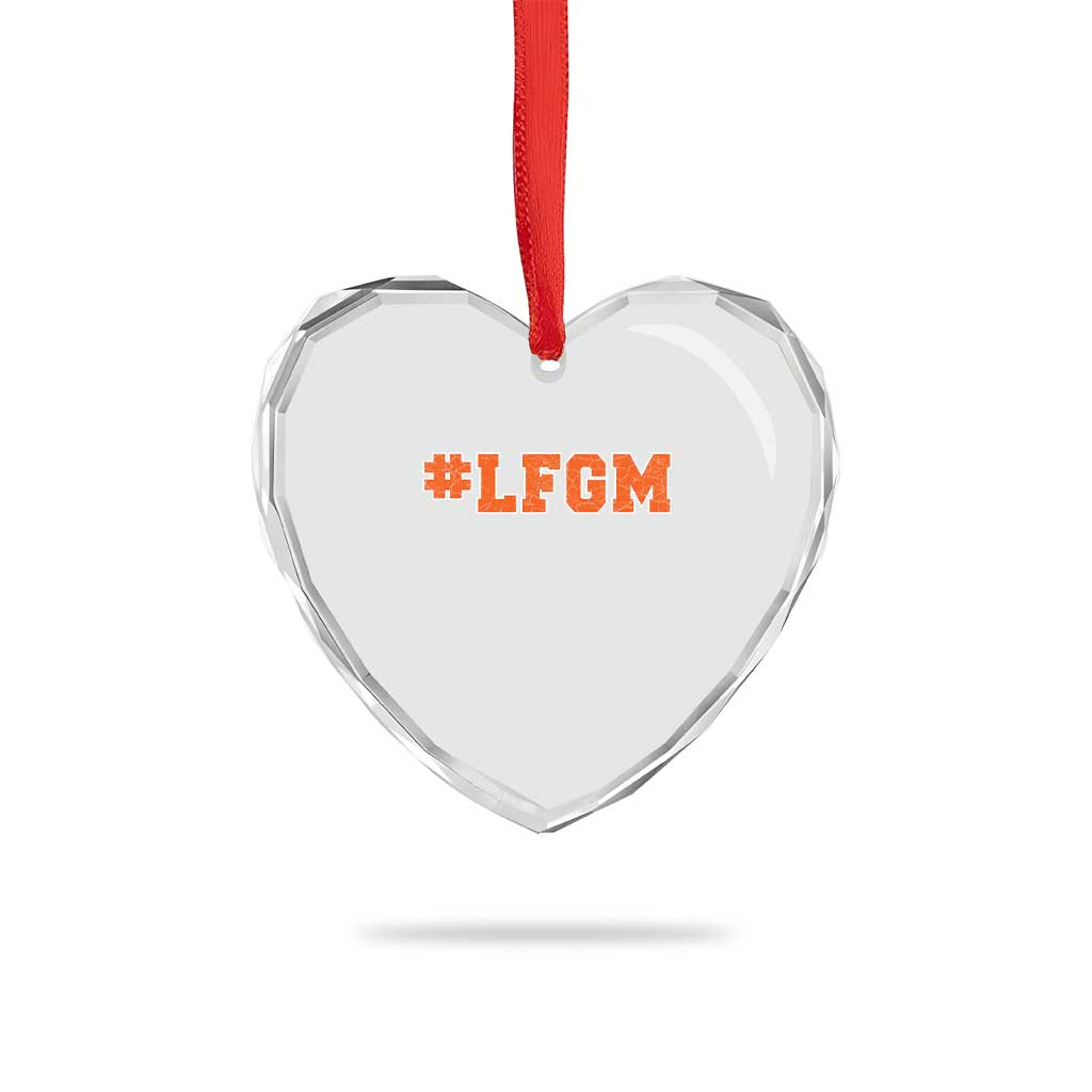LFGM Heart Crystal Glass Ornament Vintage Retro Throwback Design