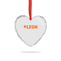 LFGM Heart Crystal Glass Ornament Vintage Retro Throwback Design