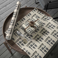 LGBTQ Acronym Funny Fitness Gym Muscle Graphic Wrapping Paper Roll Legs Glutes Biceps Triceps Quads