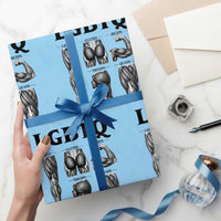 LGBTQ Acronym Funny Fitness Gym Muscle Graphic Wrapping Paper Roll Legs Glutes Biceps Triceps Quads