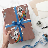 LGBTQ Jesus Wrapping Paper Roll I Love All The Sluts