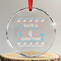 LGBTQ Trans Pride Crystal Glass Ornament Have A Trans Tastic Ugly Christmas Gift - Wonder Print Shop