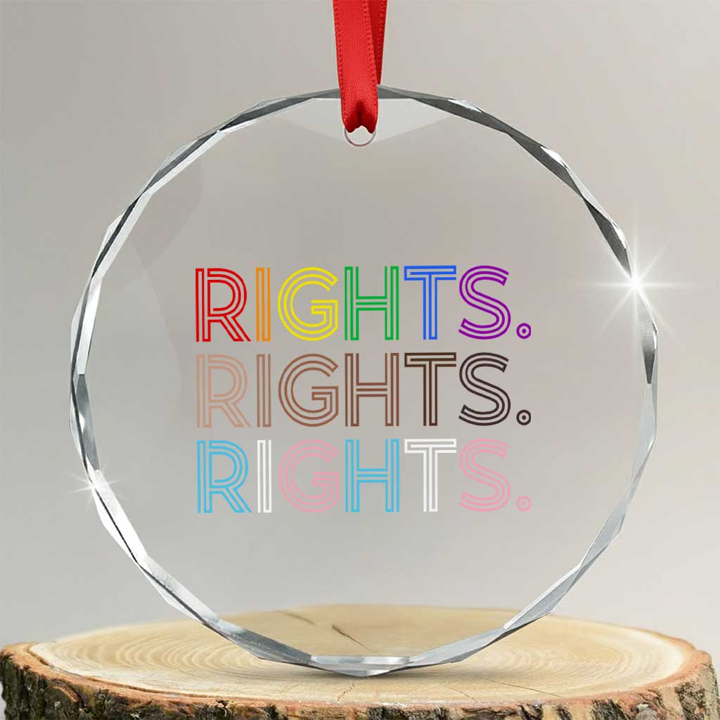 LGBTQ Trans Rights Crystal Glass Ornament Social Justice Equality Human Rights - Wonder Print Shop