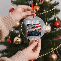 Liberation Day April 2 2025 Crystal Glass Ornament Fair Trade Patriotic American Eagle USA Flag - Wonder Print Shop