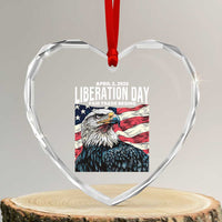 Liberation Day April 2 2025 Heart Crystal Glass Ornament Fair Trade Patriotic American Eagle USA Flag - Wonder Print Shop