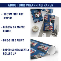 Liberation Day April 2 2025 Wrapping Paper Roll Fair Trade Patriotic American Eagle USA Flag - Wonder Print Shop