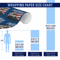 Liberation Day April 2 2025 Wrapping Paper Roll Fair Trade Patriotic American Eagle USA Flag - Wonder Print Shop