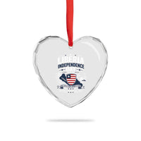 Liberia Independence Day July 26 Patriotic Pride Heart Crystal Glass Ornament