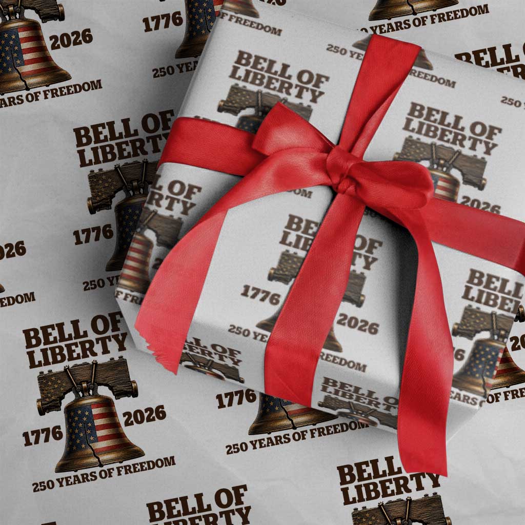 Liberty Bell 250th Anniversary Wrapping Paper Roll American Pride Gift