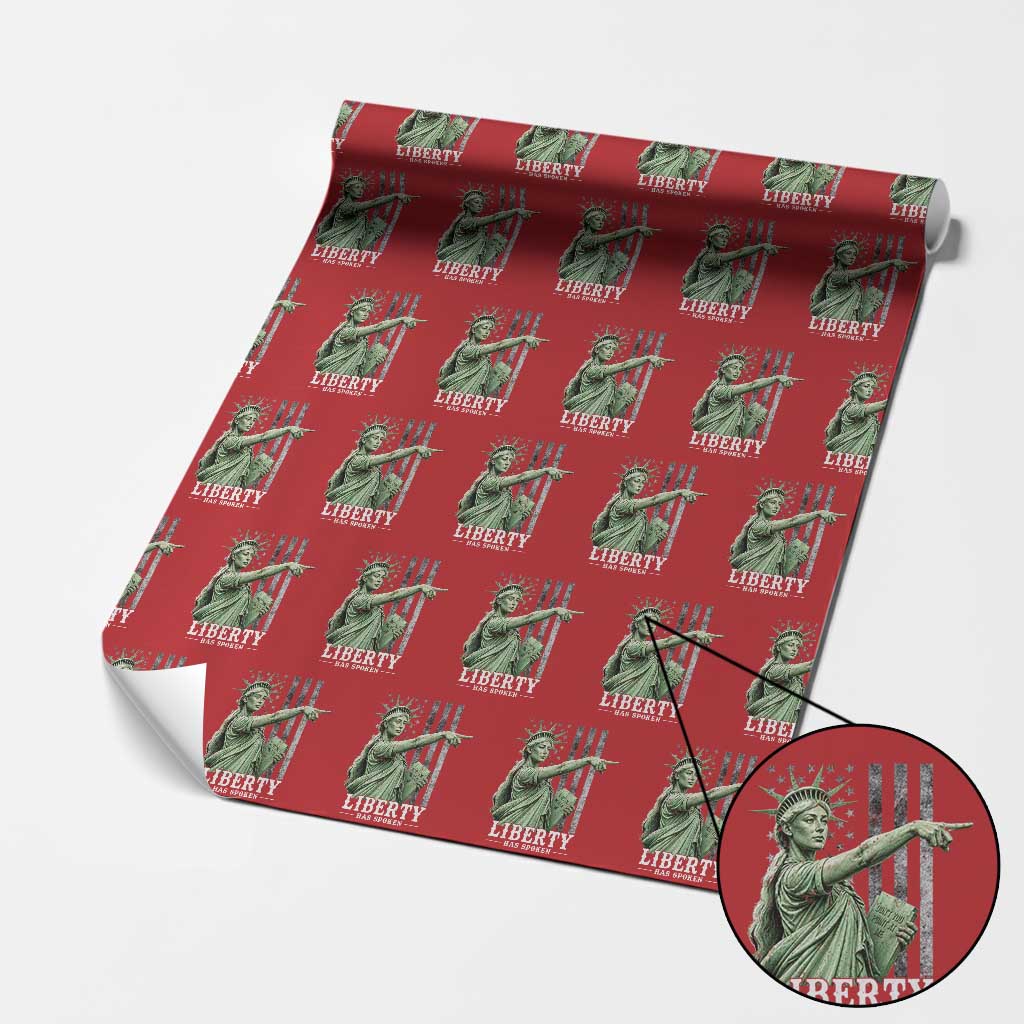 Liberty Has Spoken Wrapping Paper Roll Funny Basketball Statue of Liberty Pointing Meme
