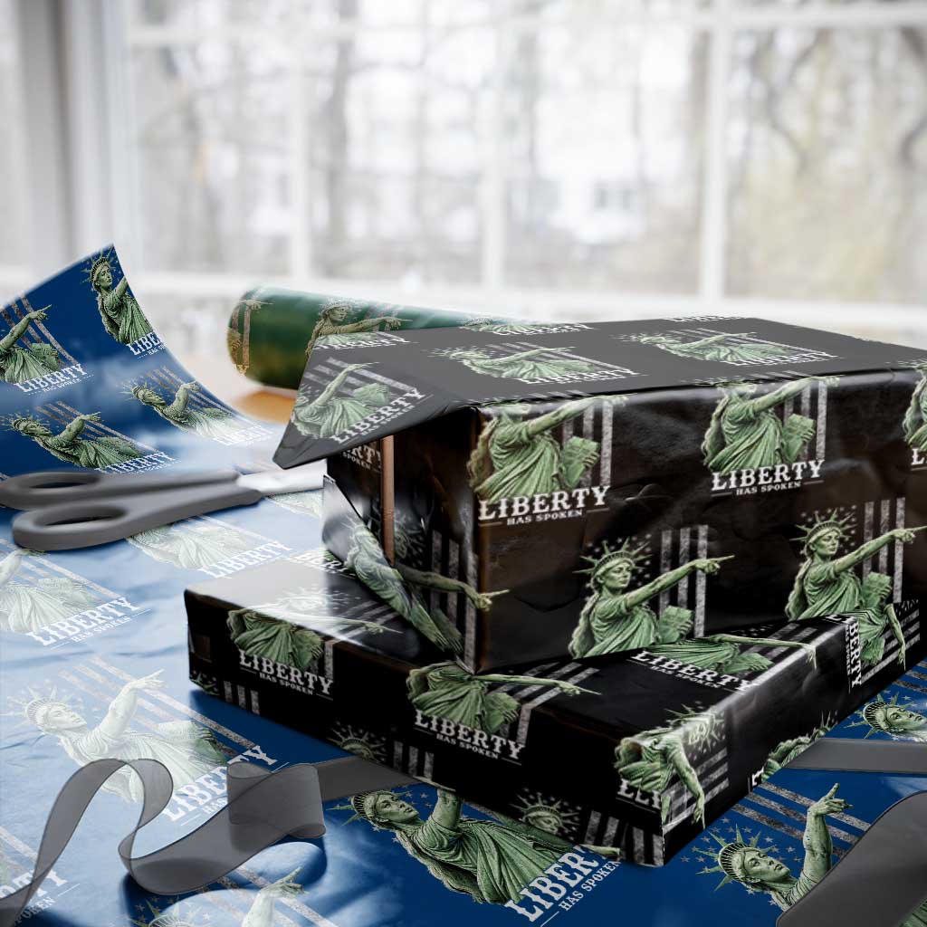 Liberty Has Spoken Wrapping Paper Roll Funny Basketball Statue of Liberty Pointing Meme