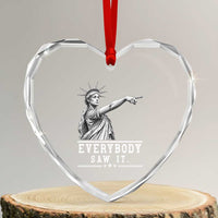 Liberty Has Spoken Everybody Saw It Heart Crystal Glass Ornament Funny Pointing Statue Basketball Parody