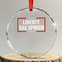 Liberty Has Spoken Funny Basketball Pointing Meme Crystal Glass Ornament