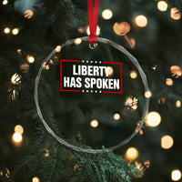 Liberty Has Spoken Funny Basketball Pointing Meme Crystal Glass Ornament