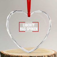 Liberty Has Spoken Funny Basketball Pointing Meme Heart Crystal Glass Ornament