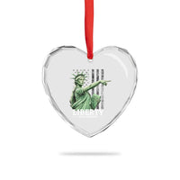 Liberty Has Spoken Heart Crystal Glass Ornament Funny Basketball Statue of Liberty Pointing Meme