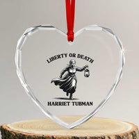 Liberty Or Death Heart Crystal Glass Ornament Harriet Tubman Quote - Wonder Print Shop