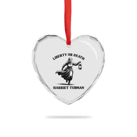 Liberty Or Death Heart Crystal Glass Ornament Harriet Tubman Quote - Wonder Print Shop