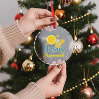 Life Gave Me Some Lemons But My Jesus He Be Makin Lemonade Crystal Glass Ornament