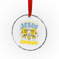 Life Gave Me Some Lemons But My Jesus He Be Makin Lemonade Crystal Glass Ornament Retro Lemon