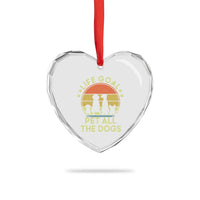 Life Goal Pet All The Dogs Heart Crystal Glass Ornament Retro Funny Dog Lover Gift - Wonder Print Shop