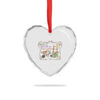 Life Is Better In The Garden Heart Crystal Glass Ornament Funny Gardening Quote - Wonder Print Shop