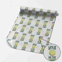 Life Is Better On The Court Wrapping Paper Roll Tennis Lover Gift - Wonder Print Shop