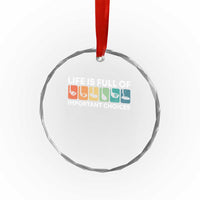 Life is Full of Important Choices Crystal Glass Ornament Funny Retro Golfing Clubs Golf Lover Gift - Wonder Print Shop