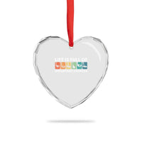 Life is Full of Important Choices Heart Crystal Glass Ornament Funny Retro Golfing Clubs Golf Lover Gift - Wonder Print Shop
