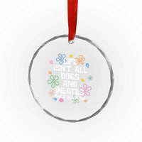 Life Isn't All Dogs and Pilates Crystal Glass Ornament Funny Dog Lover Mom Gift Mothers Day