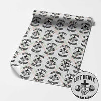 Lift Heavy Pray Hard Wrapping Paper Roll Christian Workout Jesus Gym Lifting - Wonder Print Shop