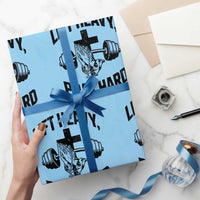 Lift Heavy Pray Hard Wrapping Paper Roll Christian Workout Jesus Gym Lifting - Wonder Print Shop