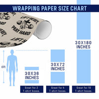 Lift Heavy Pray Hard Wrapping Paper Roll Christian Workout Jesus Gym Lifting - Wonder Print Shop