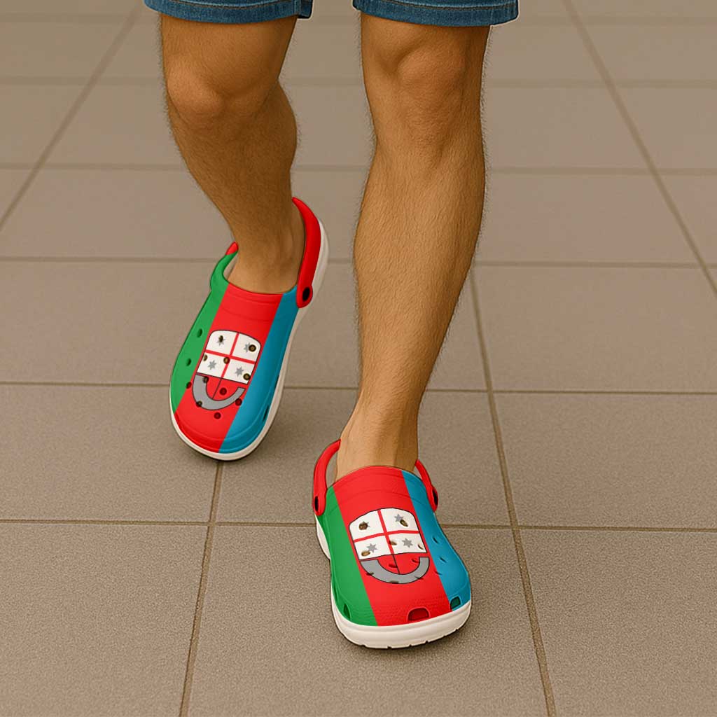 Liguria Italy Clogs Shoes Flag Color Inspiration - Wonder Print Shop