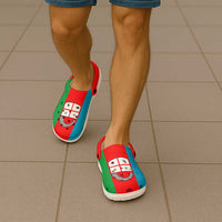 Liguria Italy Clogs Shoes Flag Color Inspiration - Wonder Print Shop