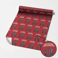 Like Father Daughter Dirt Bike Wrapping Paper Roll Cute Matching Motocross Gift Father's Day
